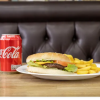 Single Cheese Burger Meal with Chips and Drink